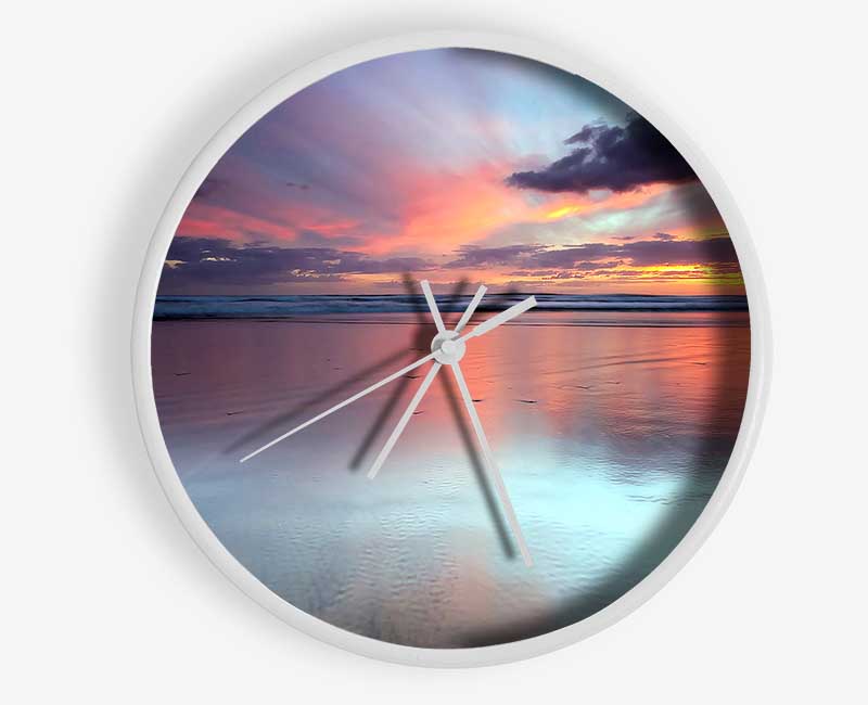 Serine Beach Clock - Wallart-Direct UK