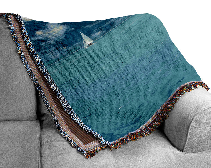 Ocean Sailboat Duo Woven Blanket