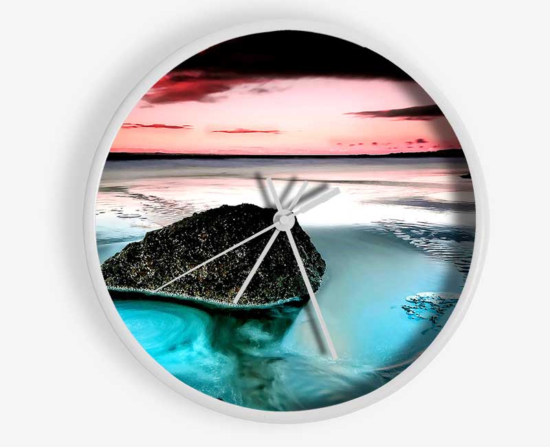 Swell Around The Rocky Ocean Clock - Wallart-Direct UK
