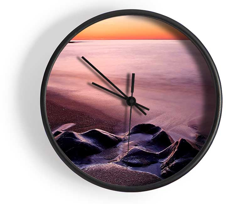Sunset Isle Of Lewis Scotland Uk Clock - Wallart-Direct UK