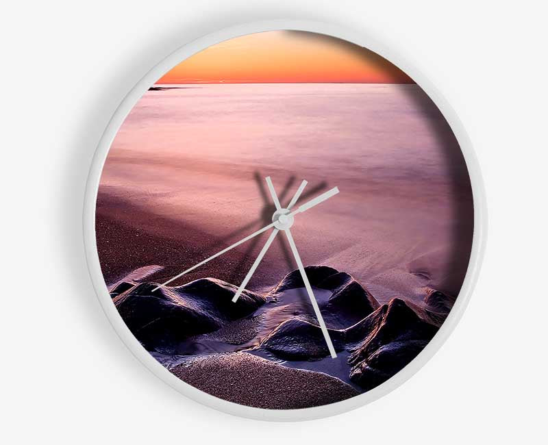 Sunset Isle Of Lewis Scotland Uk Clock - Wallart-Direct UK