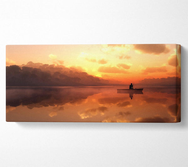 Fishing In The Tranquil Sky Reflection