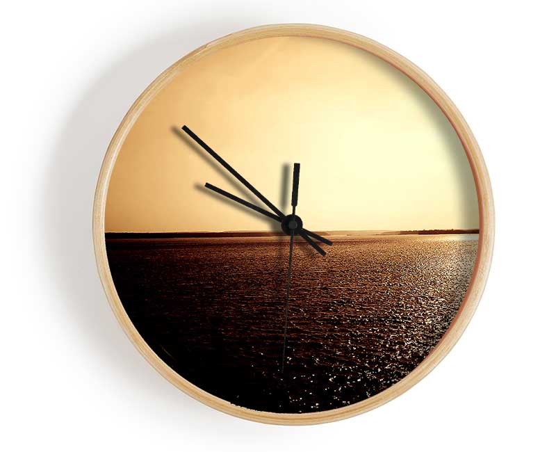 Sunshine Glistening On The Ocean Clock - Wallart-Direct UK