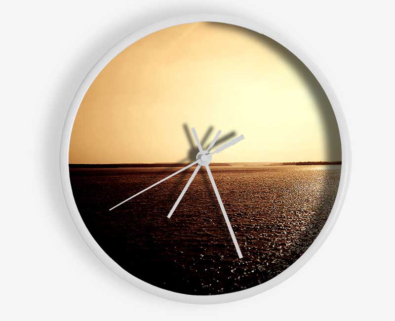 Sunshine Glistening On The Ocean Clock - Wallart-Direct UK