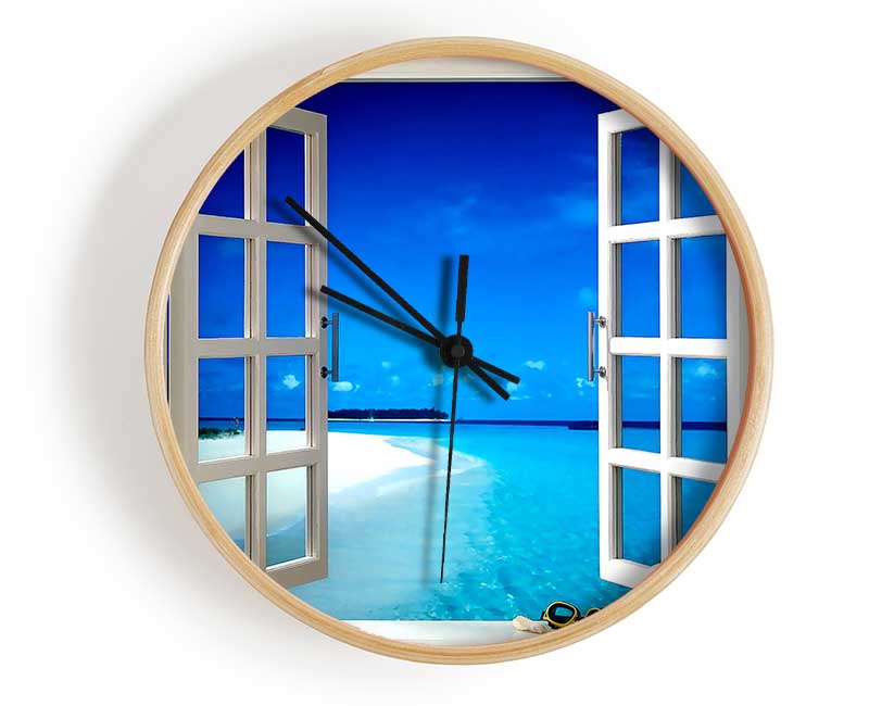 Tropical Breeze Clock - Wallart-Direct UK