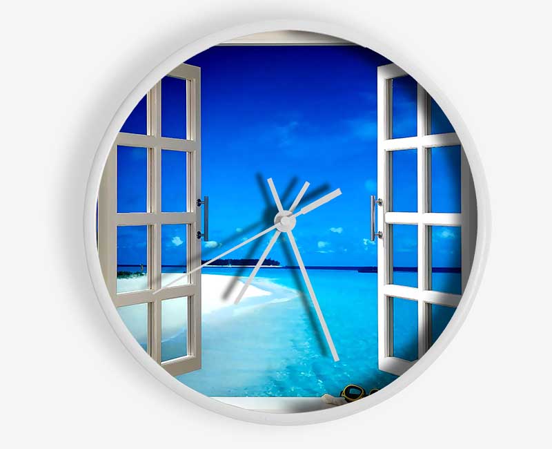 Tropical Breeze Clock - Wallart-Direct UK