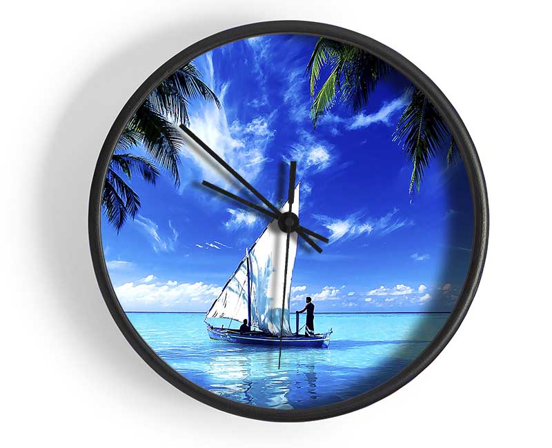 Sailing Over The Indian Ocean Clock - Wallart-Direct UK