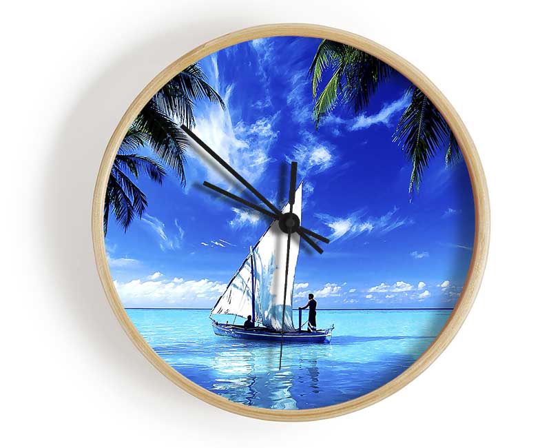 Sailing Over The Indian Ocean Clock - Wallart-Direct UK