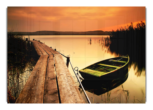 Anlegestelle am ruhigen See