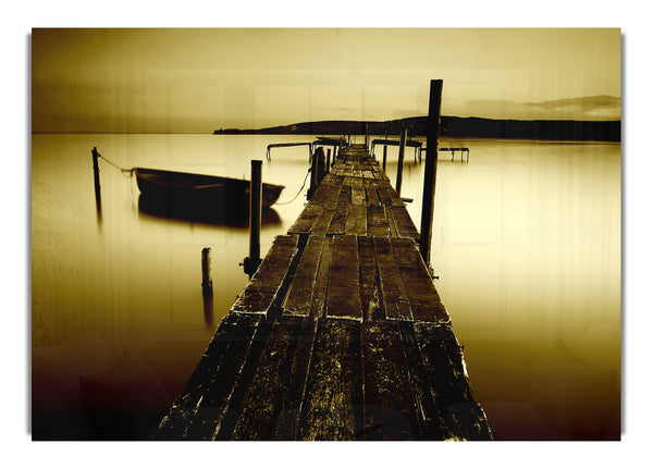 Rustikaler Meeressteg Sepia