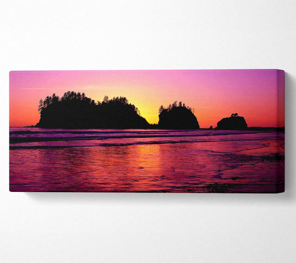 Surrealer rosa Ozeanfluss