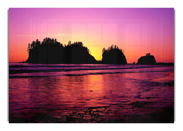 Surrealer rosa Ozeanfluss