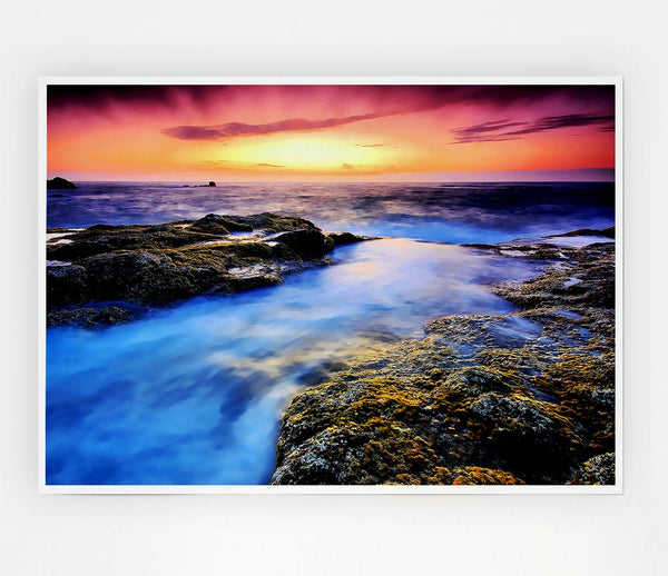 The Movement Of The Ocean Print Poster Wall Art