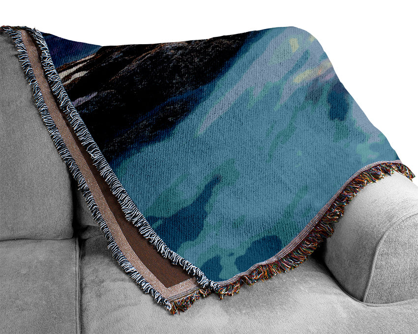 The Movement Of The Ocean Woven Blanket