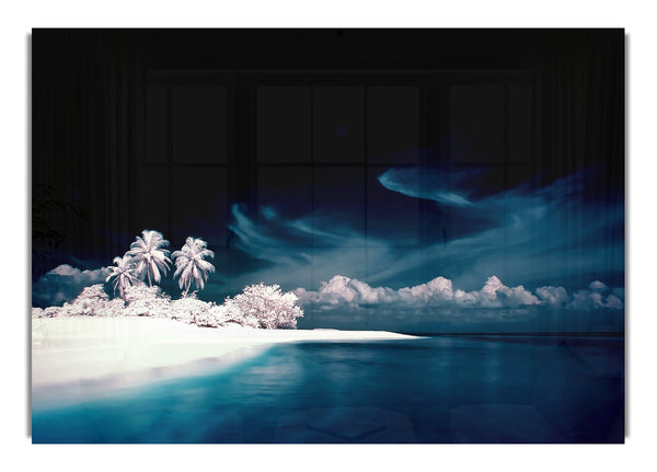 Surreales verstecktes Inselblau