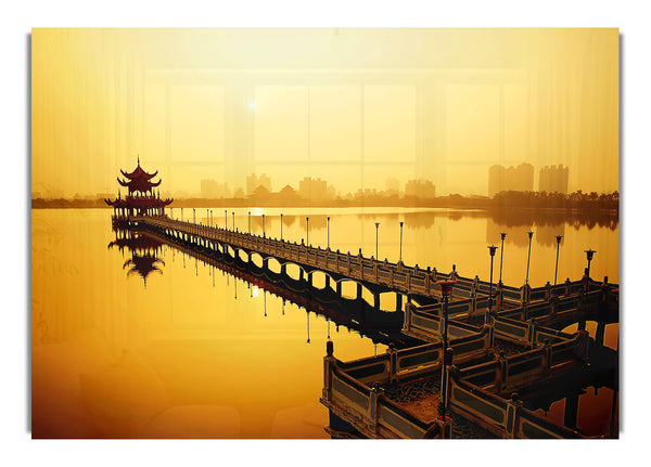 Ruhiger Pier Walk Gelb