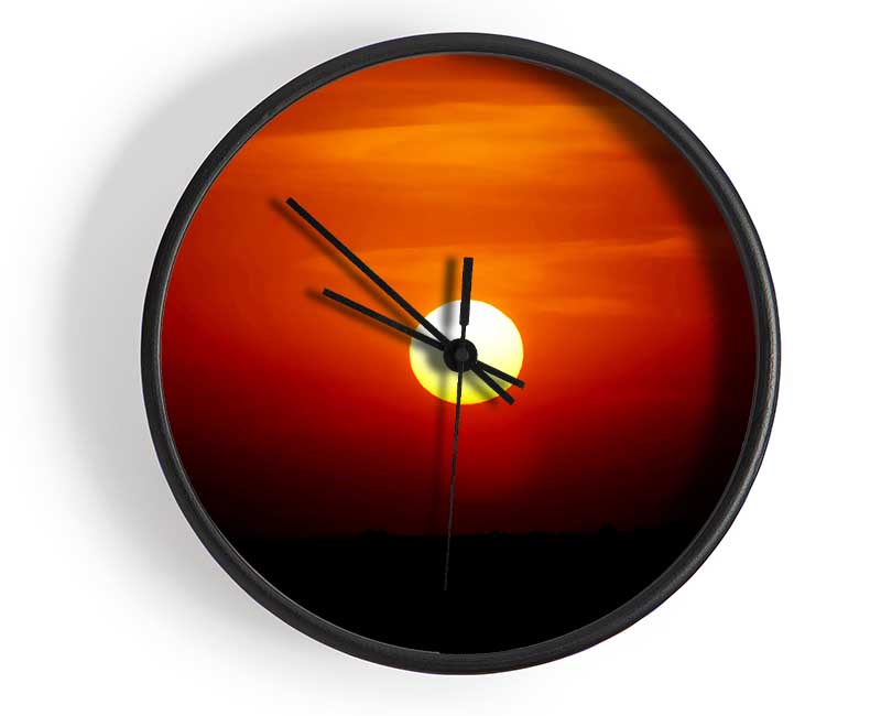 Sun Over The Black Ocean Clock - Wallart-Direct UK