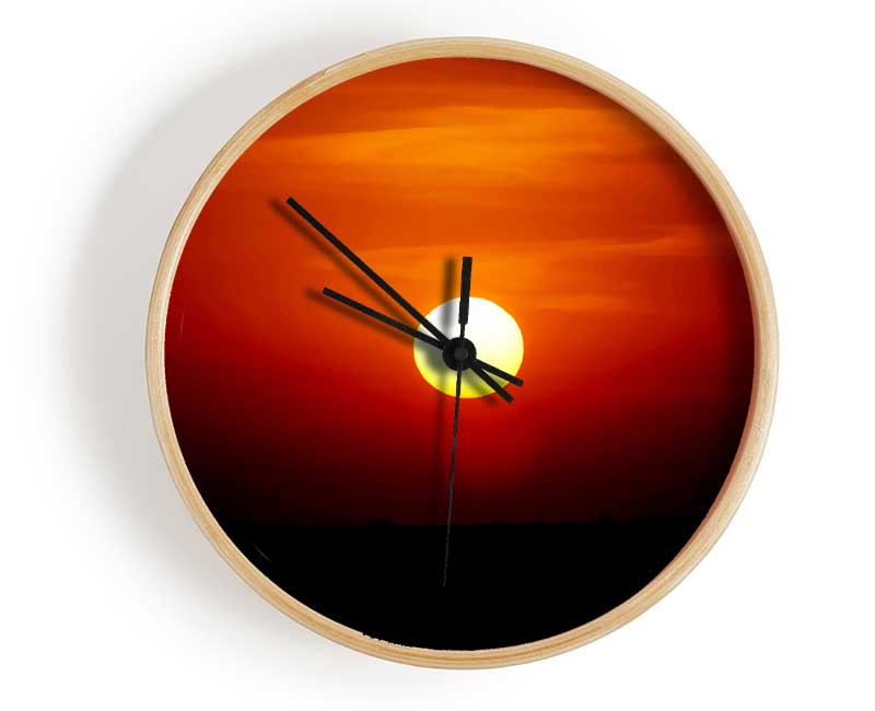 Sun Over The Black Ocean Clock - Wallart-Direct UK