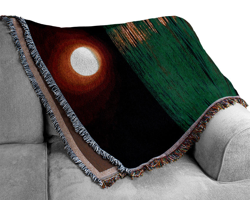 Stunning Green Ocean Nights Woven Blanket