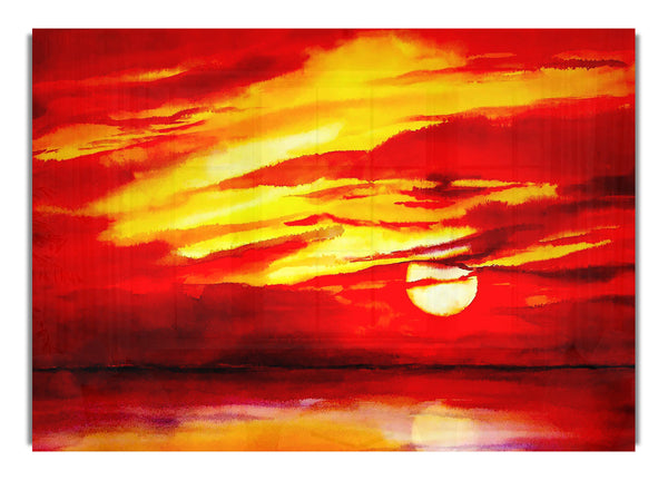 Surrealer Himmel über dem Roten Ozean