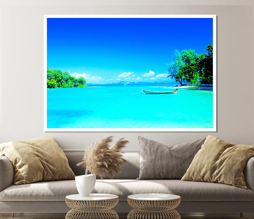 Tranquil Paradise Print Poster Wall Art