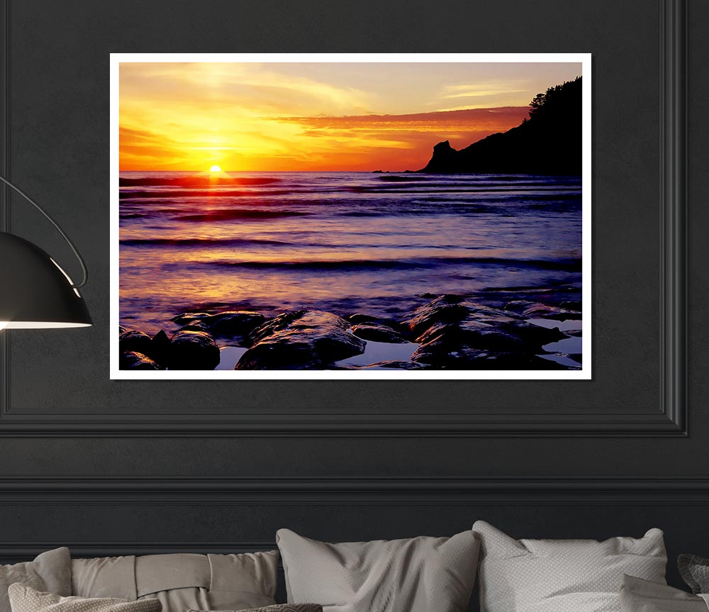 The Last Glimmer Of Sun Print Poster Wall Art