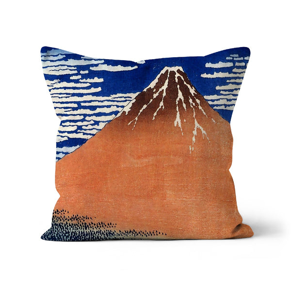 Red Mount Fuji Japanese Art Classic Cushion