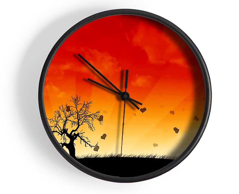 Sun Blaze Tree Clock - Wallart-Direct UK
