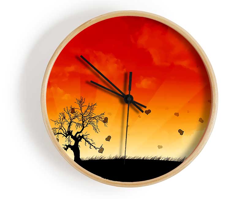 Sun Blaze Tree Clock - Wallart-Direct UK