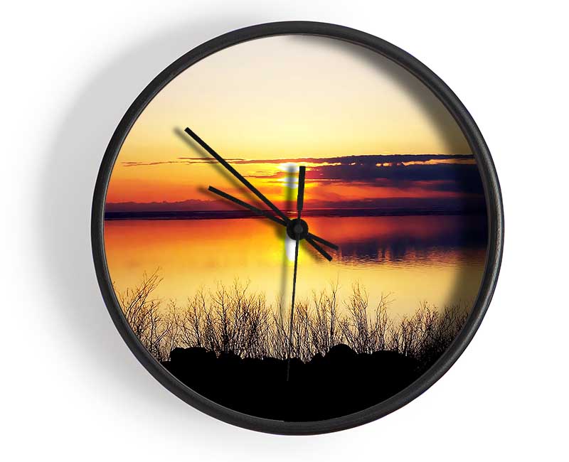 Reflections Of The Lake Clock - Wallart-Direct UK