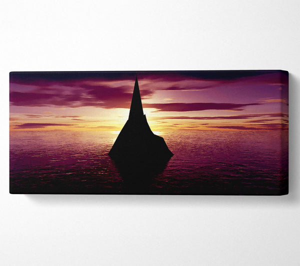 Ocean Sailboat At Dusk