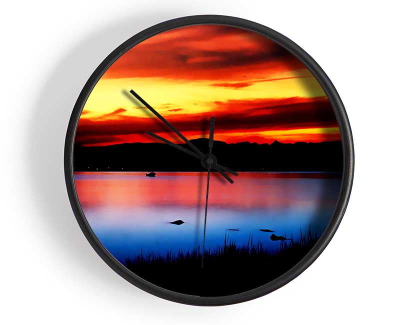 Tranquil Lake Verge Clock - Wallart-Direct UK