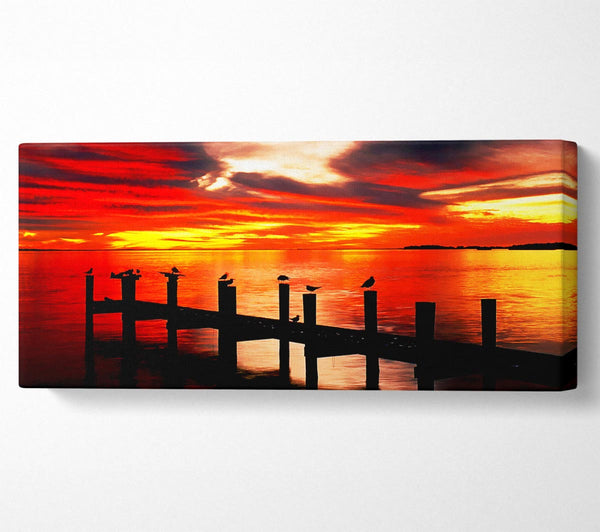 Pier Fire Sky