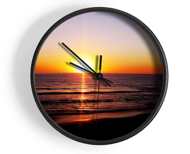 Sunrays Over Ocean Clock - Wallart-Direct UK