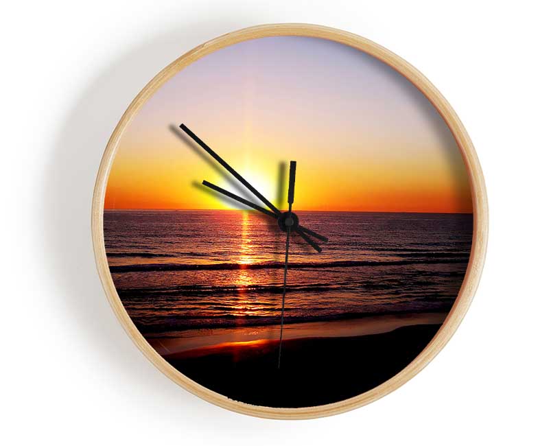 Sunrays Over Ocean Clock - Wallart-Direct UK