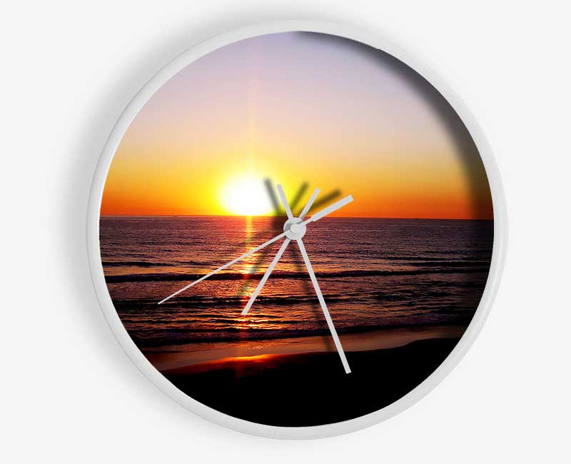 Sunrays Over Ocean Clock - Wallart-Direct UK