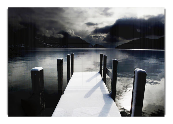 Ruhige Bergsicht, Seeseite