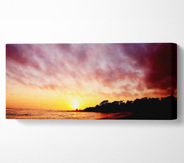Ocean Path To The Mountain Sunset