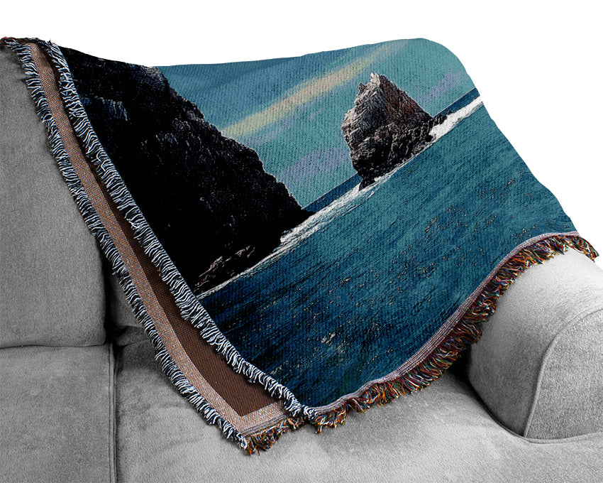 Ancient Rocks Of Time Woven Blanket