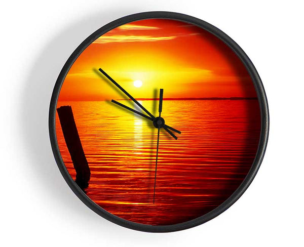 Red Diamond Sun Clock - Wallart-Direct UK