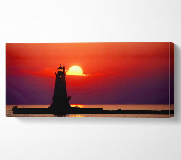 Leuchtturm Sonnenuntergang Rot