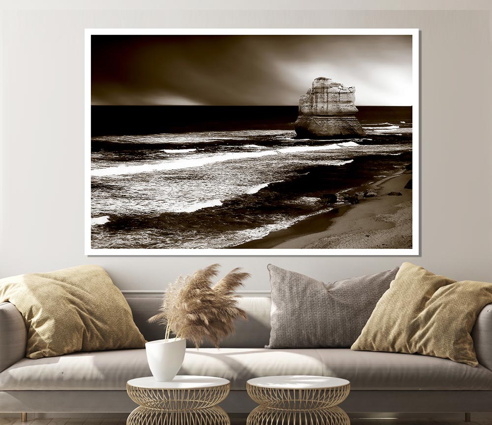 The Calm Before The Storm Brown Print Poster Wall Art