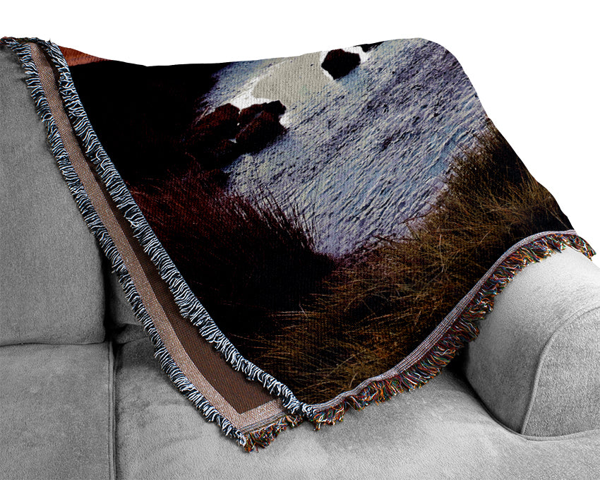 Sunset On Top Of The World Woven Blanket