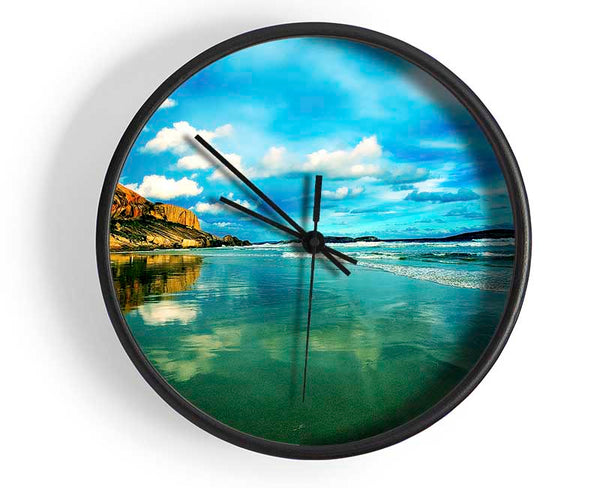 Serene Ocean Reflections Clock - Wallart-Direct UK