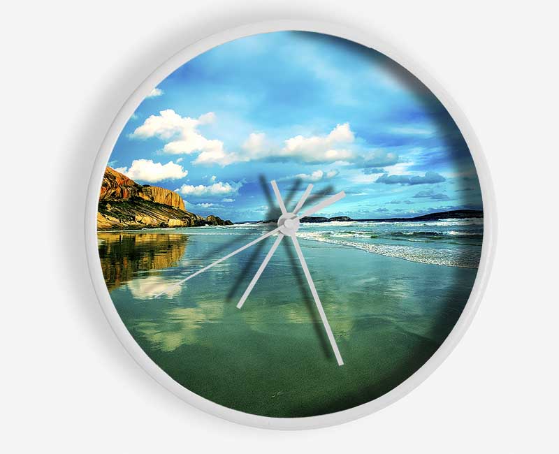 Serene Ocean Reflections Clock - Wallart-Direct UK