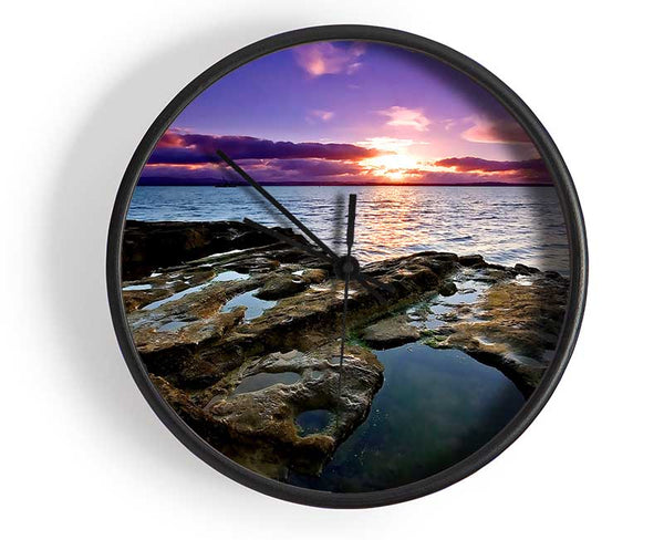 Auckland Sunset Clock - Wallart-Direct UK
