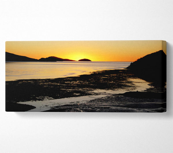 Golden Sunrise Over The Ocean