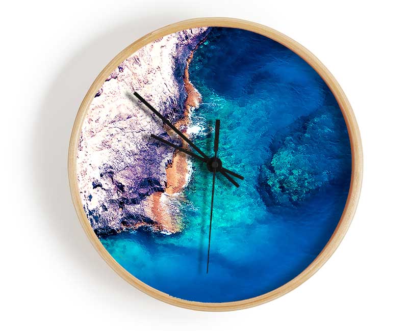 Sea Beach Stone Clock - Wallart-Direct UK