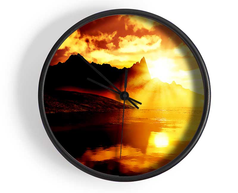 Sun Blaze Reflections Clock - Wallart-Direct UK