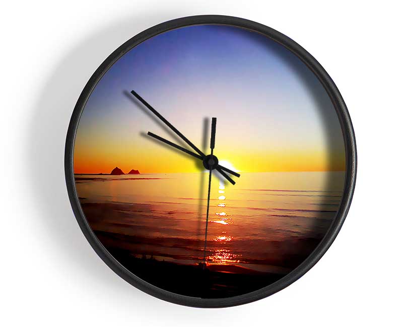 Sun Blaze Around The Ocean Clock - Wallart-Direct UK
